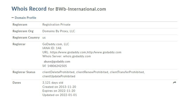 BWB International регистрация 