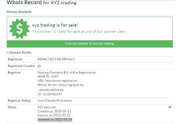 XYZ Trading лохотрон