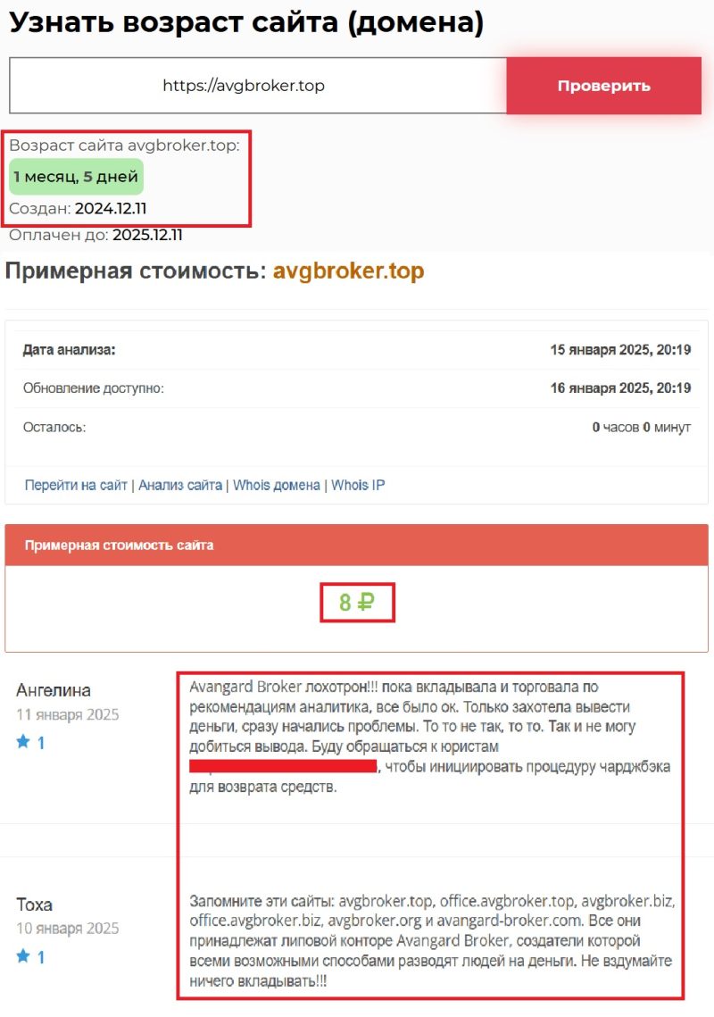 Лжеброкер Avangard Broker (avgbroker.top) — оффшорная контора крадет деньги у инвесторов - 2