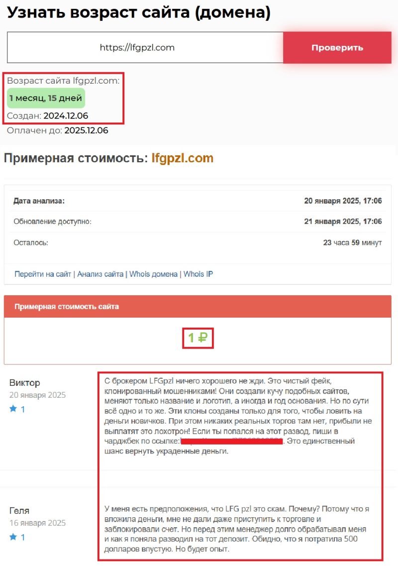Еще один проект от мошенников: обзор LFG pzl (lfgpzl.com) - 2 Еще один проект от мошенников: обзор LFG pzl (lfgpzl.com) - 2