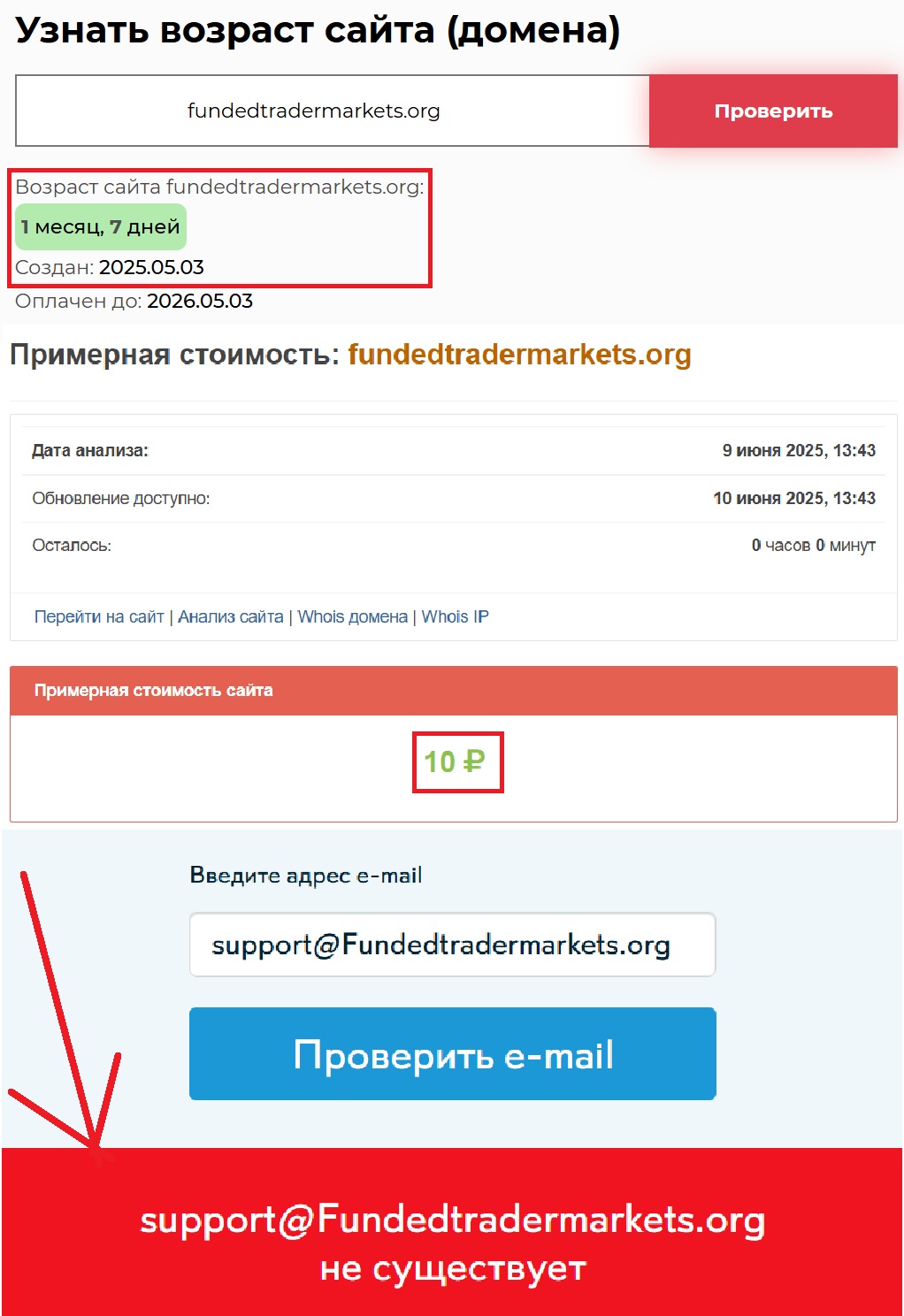 Fundedtradermarkets (fundedtradermarkets.org) — типичная мошенническая схема! - 2 Fundedtradermarkets (fundedtradermarkets.org) — типичная мошенническая схема! - 2