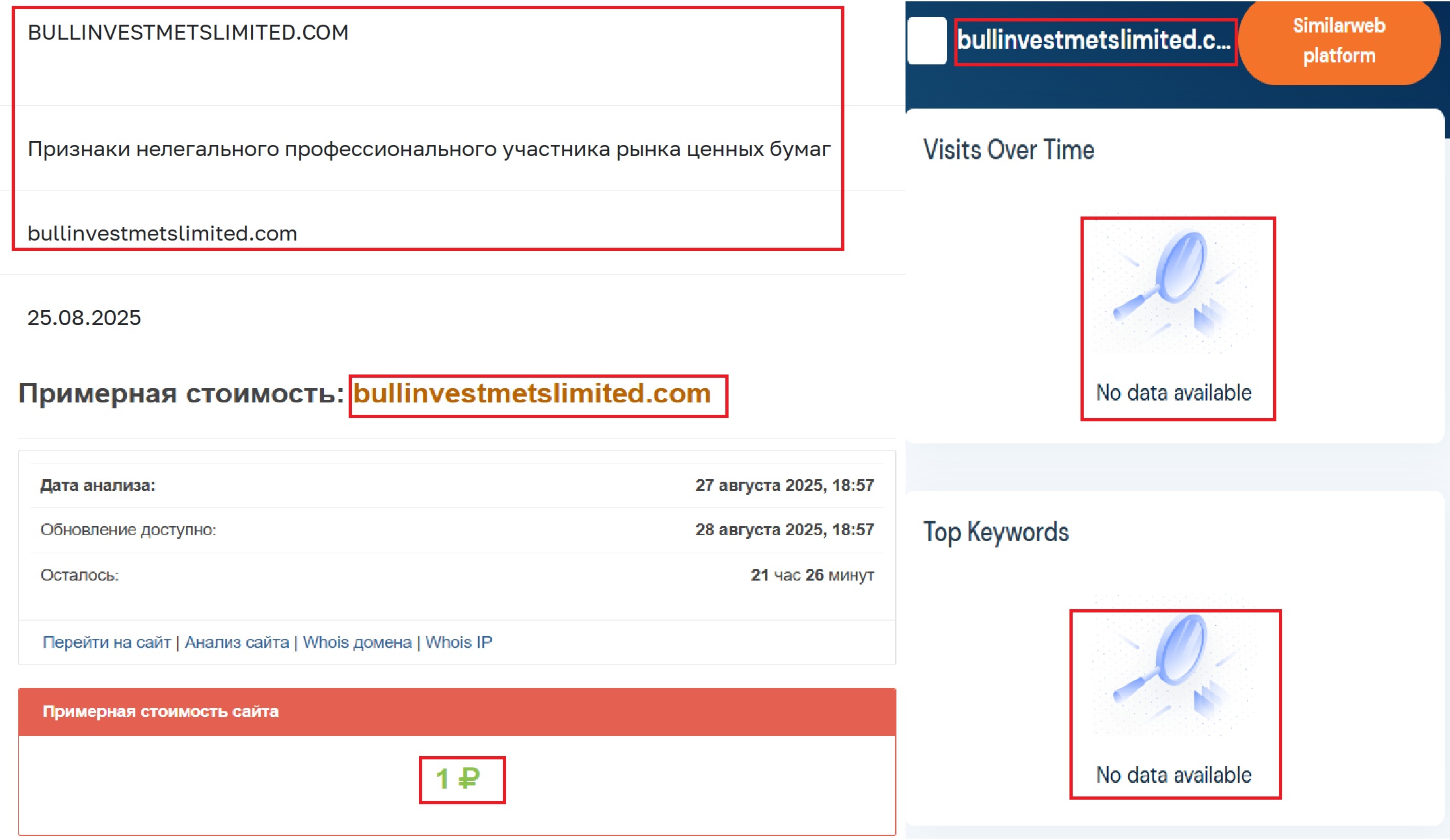 Фальшивый брокер Bull Investments Limited (bullinvestmetslimited.com). Отзывы и возврат денег - 3