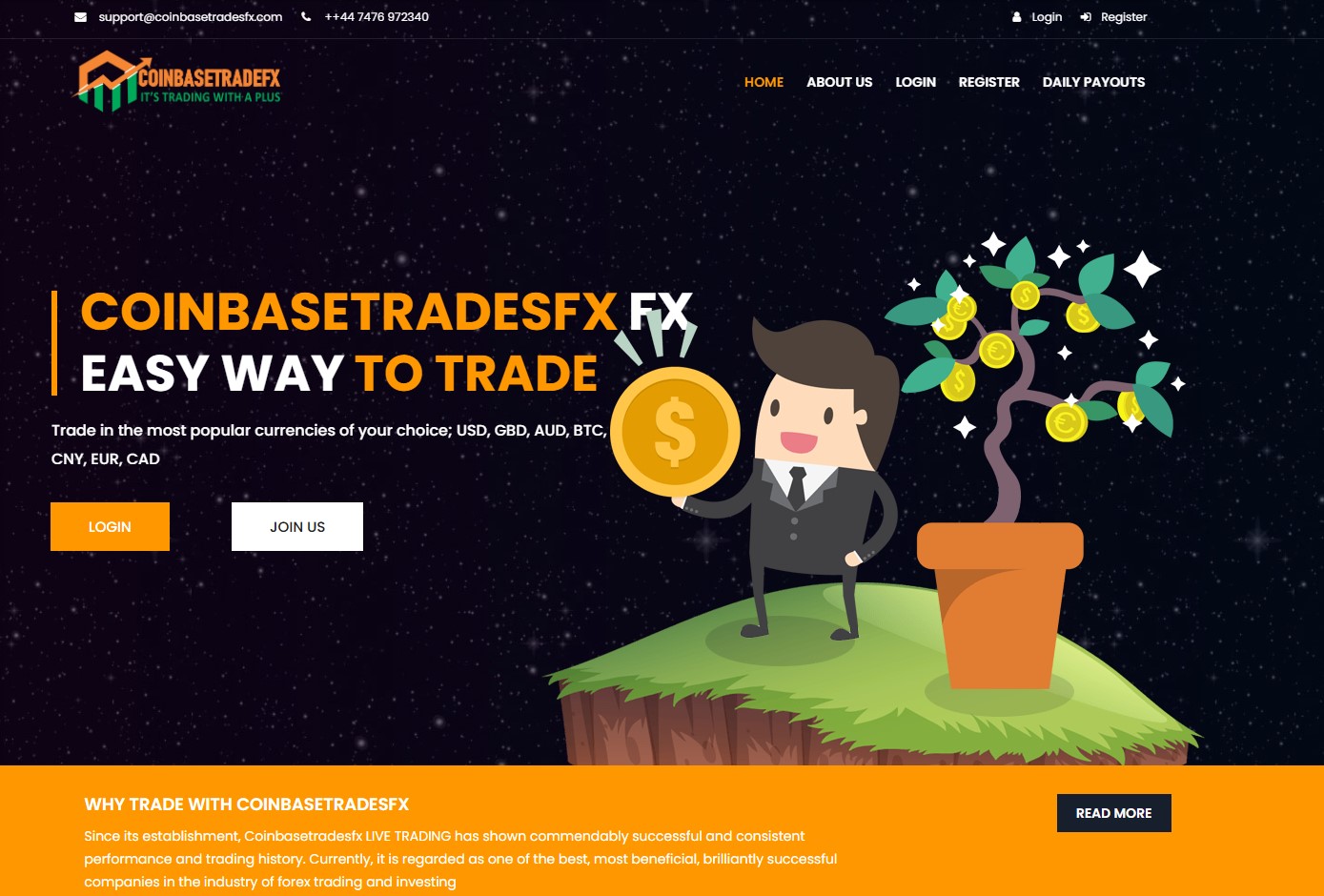 Фальшивый брокер Coinbasetradesfx (coinbasetradesfx.com). Отзывы и возврат денег - 1