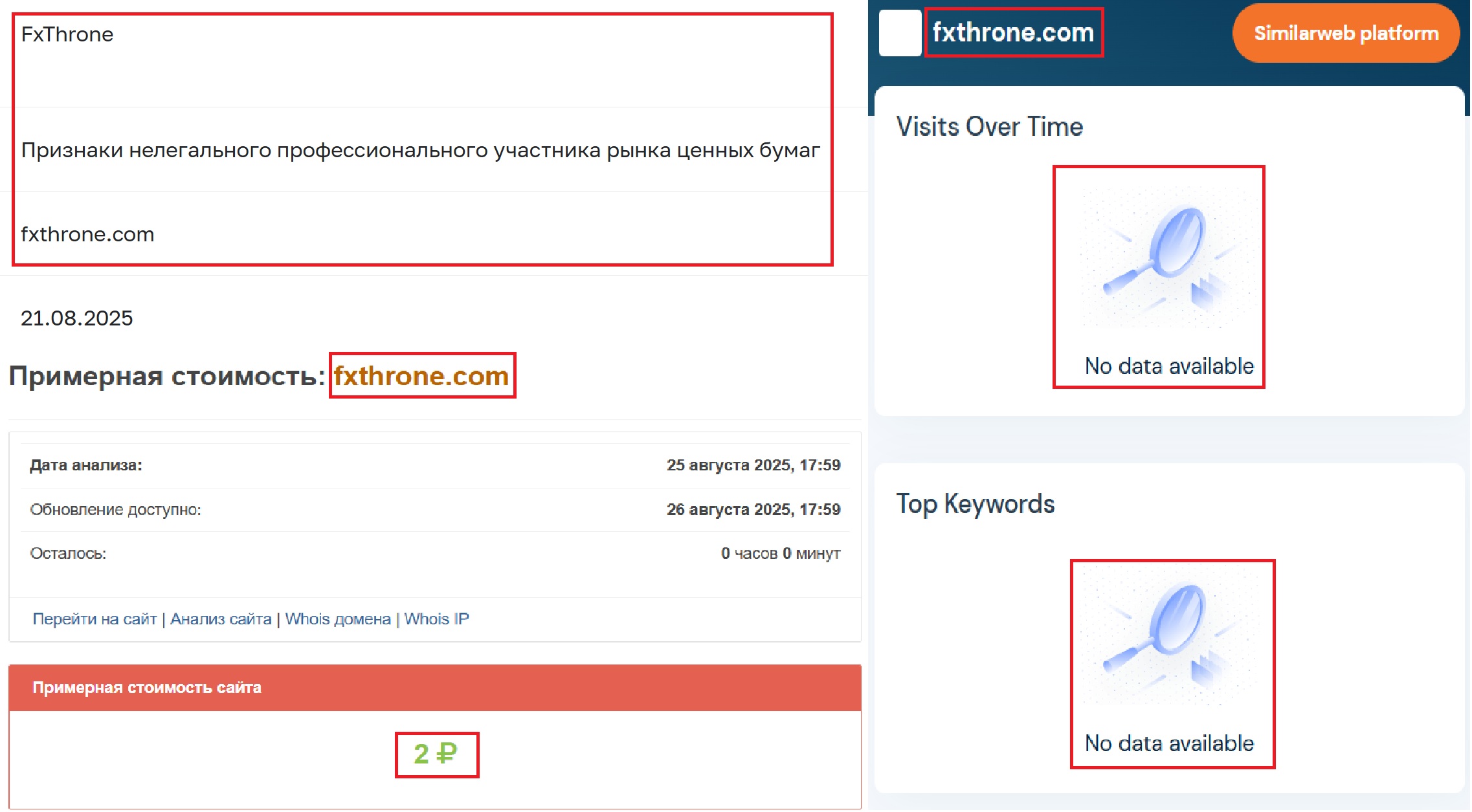 Фальшивый брокер FxThrone (fxthrone.com). Отзывы и возврат денег - 3