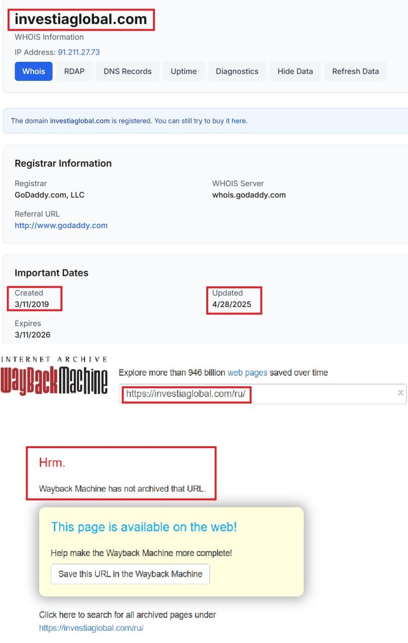 Фальшивый брокер Investia Global (investiaglobal.com). Отзывы и возврат денег - 2