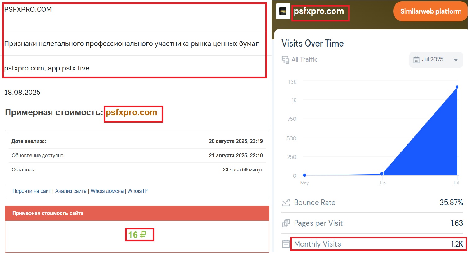 Фальшивый брокер PSFXPRO (psfxpro.com). Отзывы и возврат денег - 3