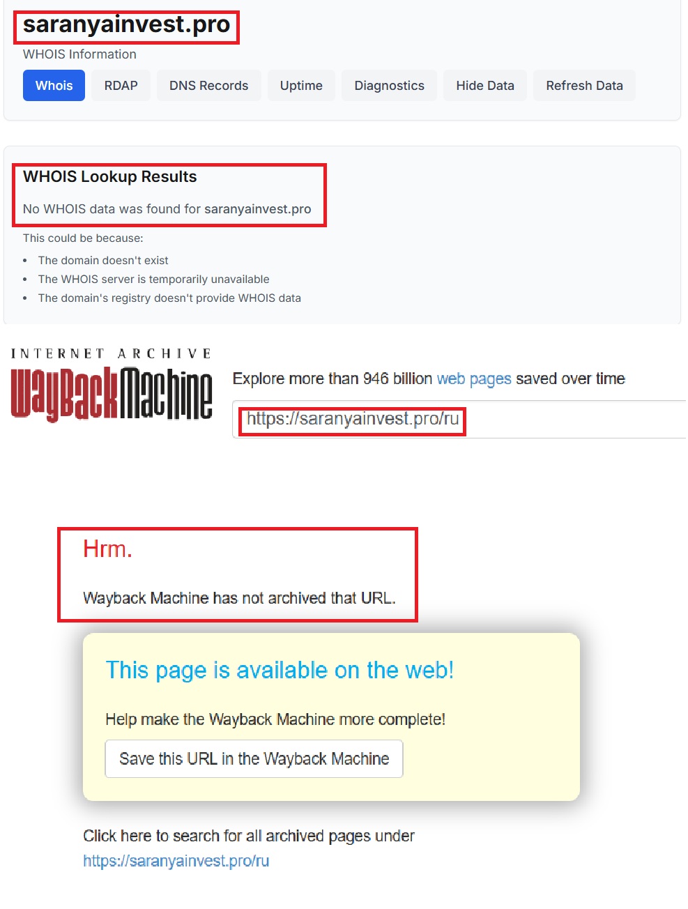 Лжеброкер SARANYA INVESTING (saranyainvest.pro). Отзывы и возврат денег - 2