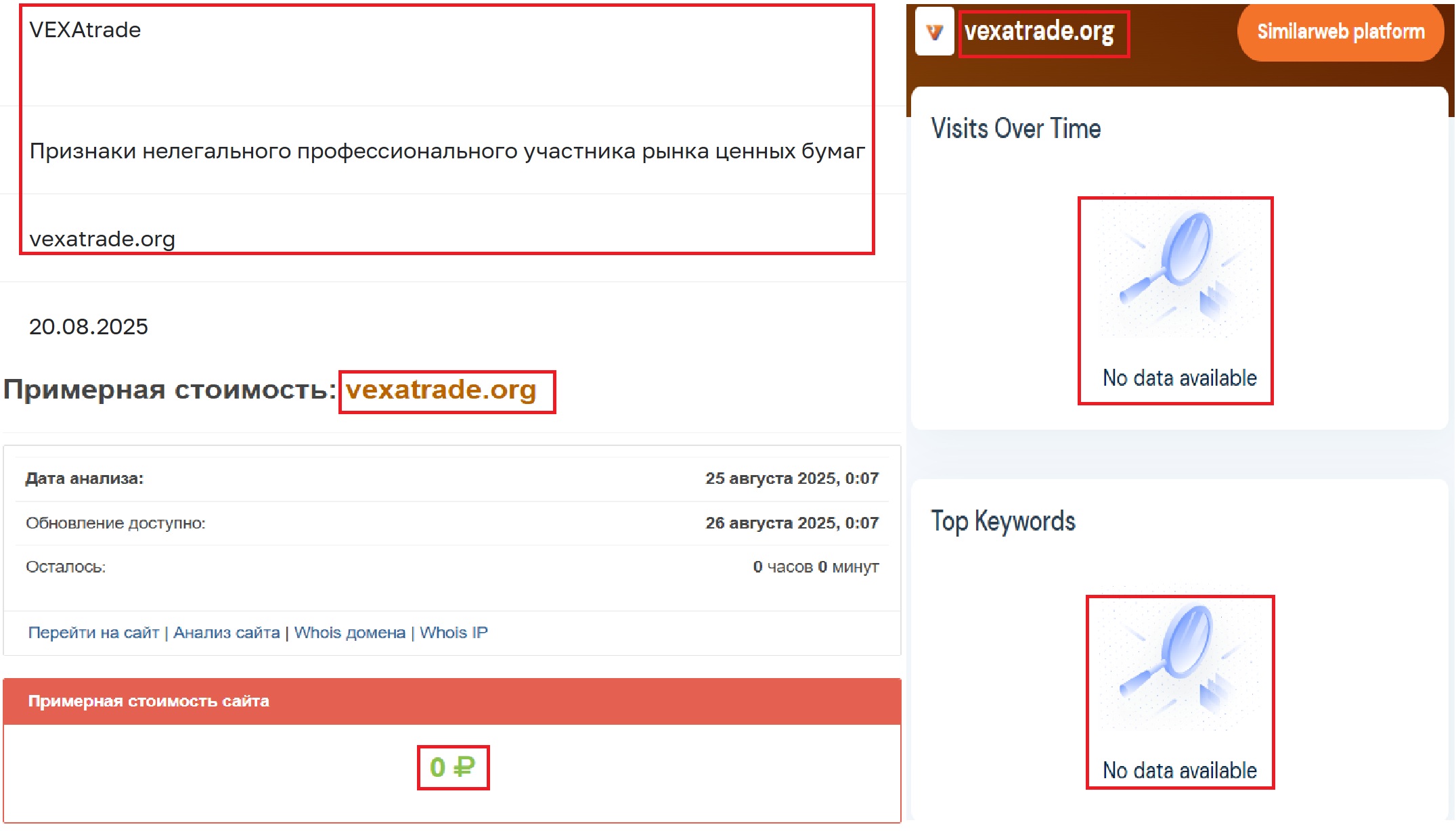 Мошеннический брокер Vexa Trade (vexatrade.org). Отзывы и возврат денег - 3