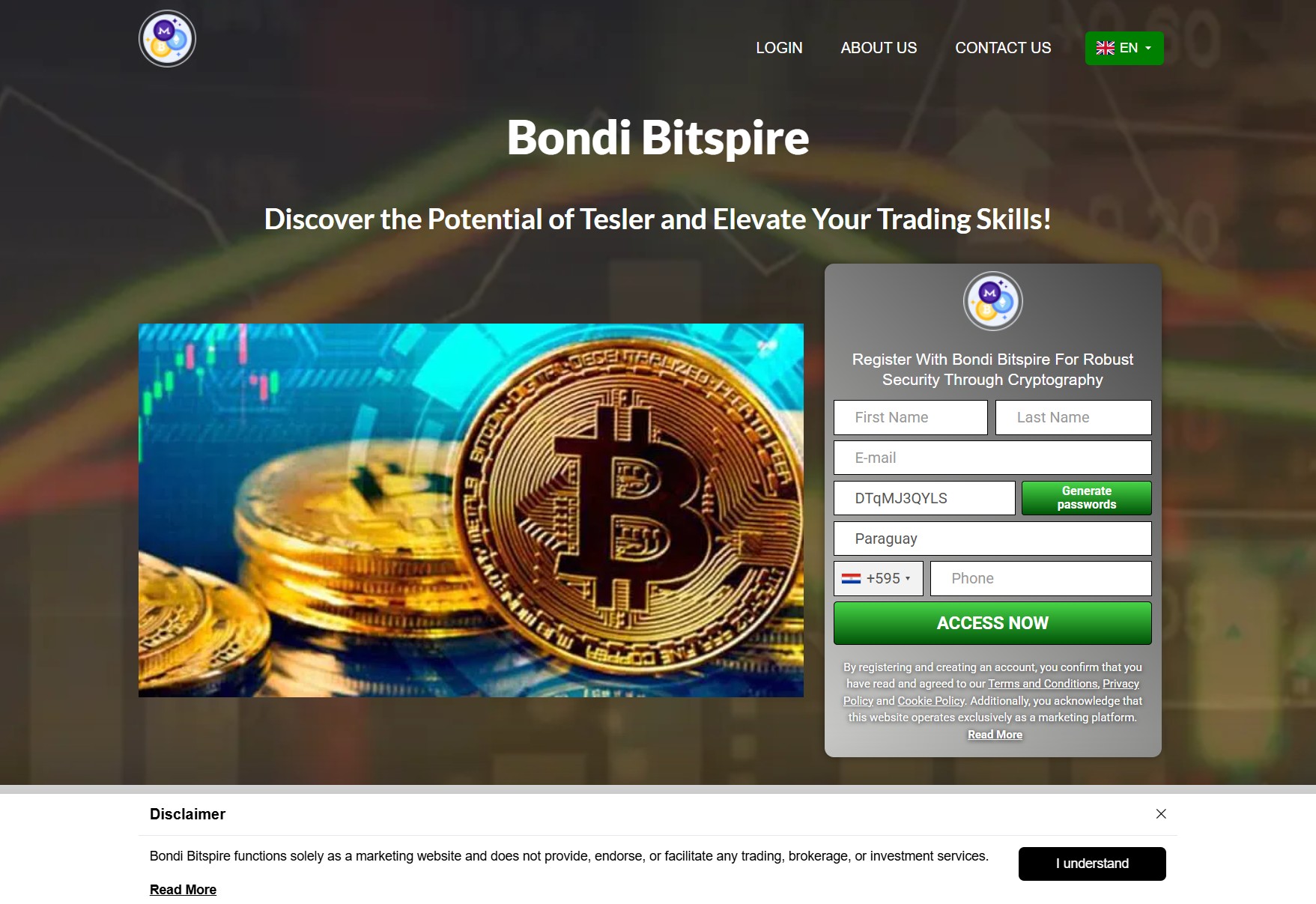 Лжеброкер Bondi Bitspire (bondibitspireplatform.com). Отзывы и возврат денег - 1 Лжеброкер Bondi Bitspire (bondibitspireplatform.com). Отзывы и возврат денег - 1