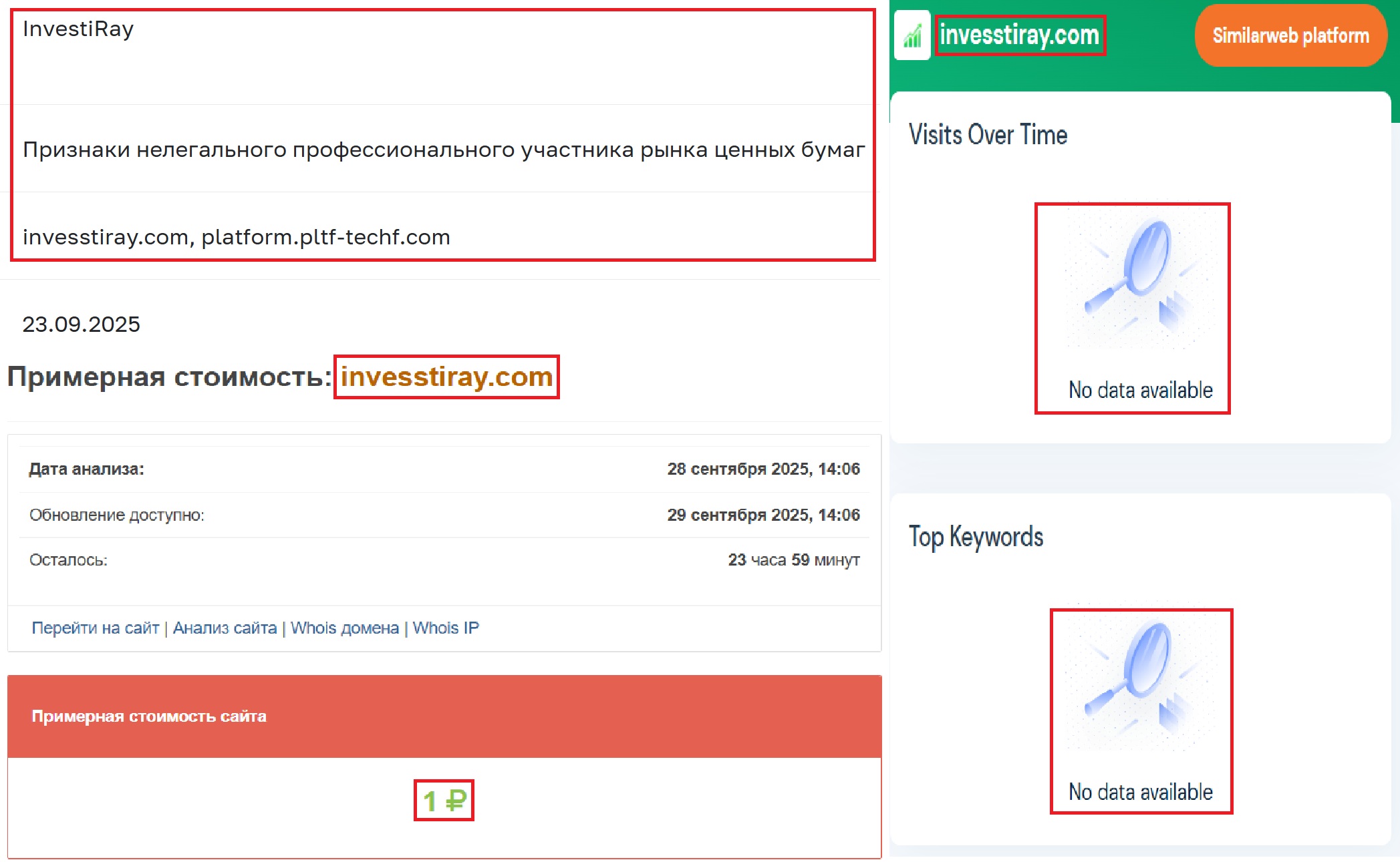 Фальшивый брокер InvestiRay (invesstiray.com). Отзывы и возврат денег - 3