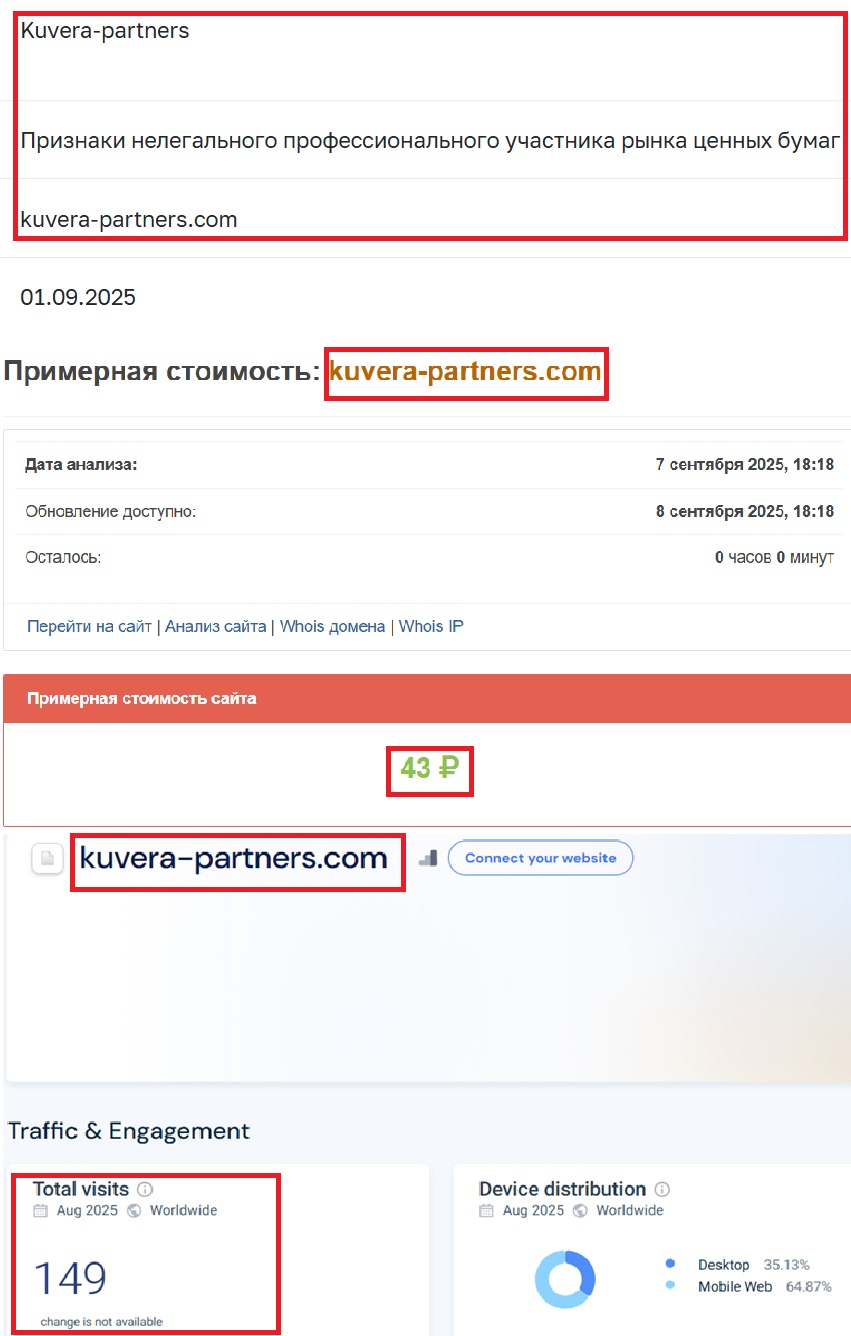 Лжеброкер Kuvera Partners (kuvera-partners.com). Отзывы и возврат денег - 3