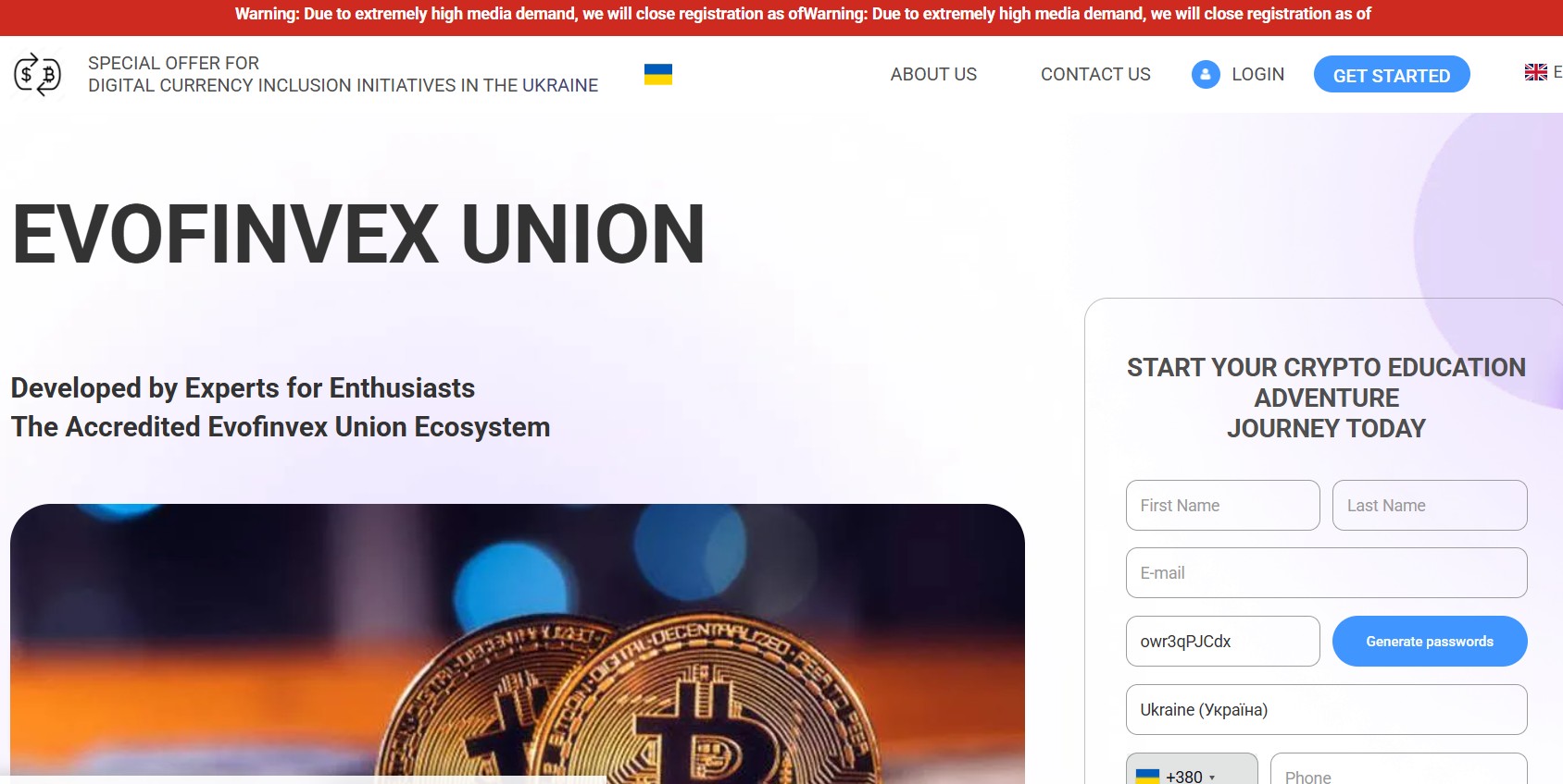 Лжеброкер Evofinvex Union (evofinvex-union-app.com). Отзывы и возврат денег - 1