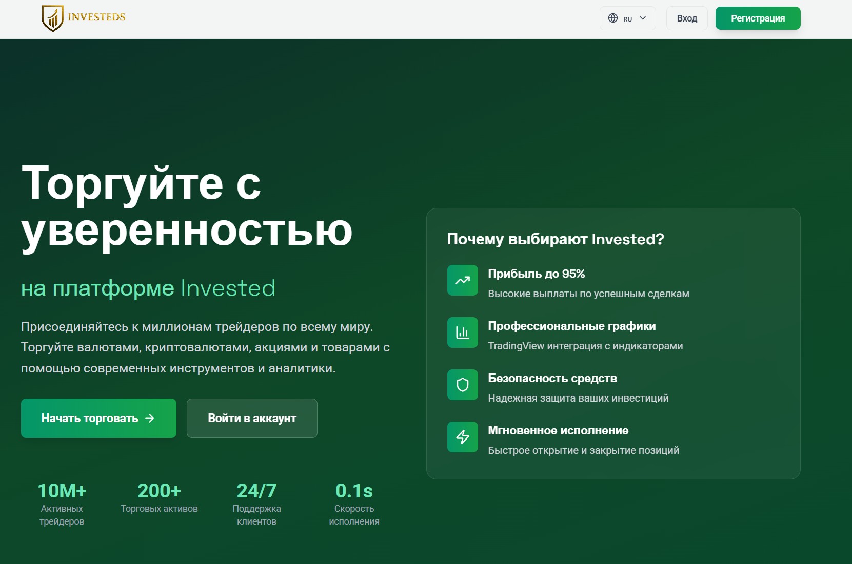 Лжеброкер Invested (investeds.online). Отзывы и возврат денег - 1