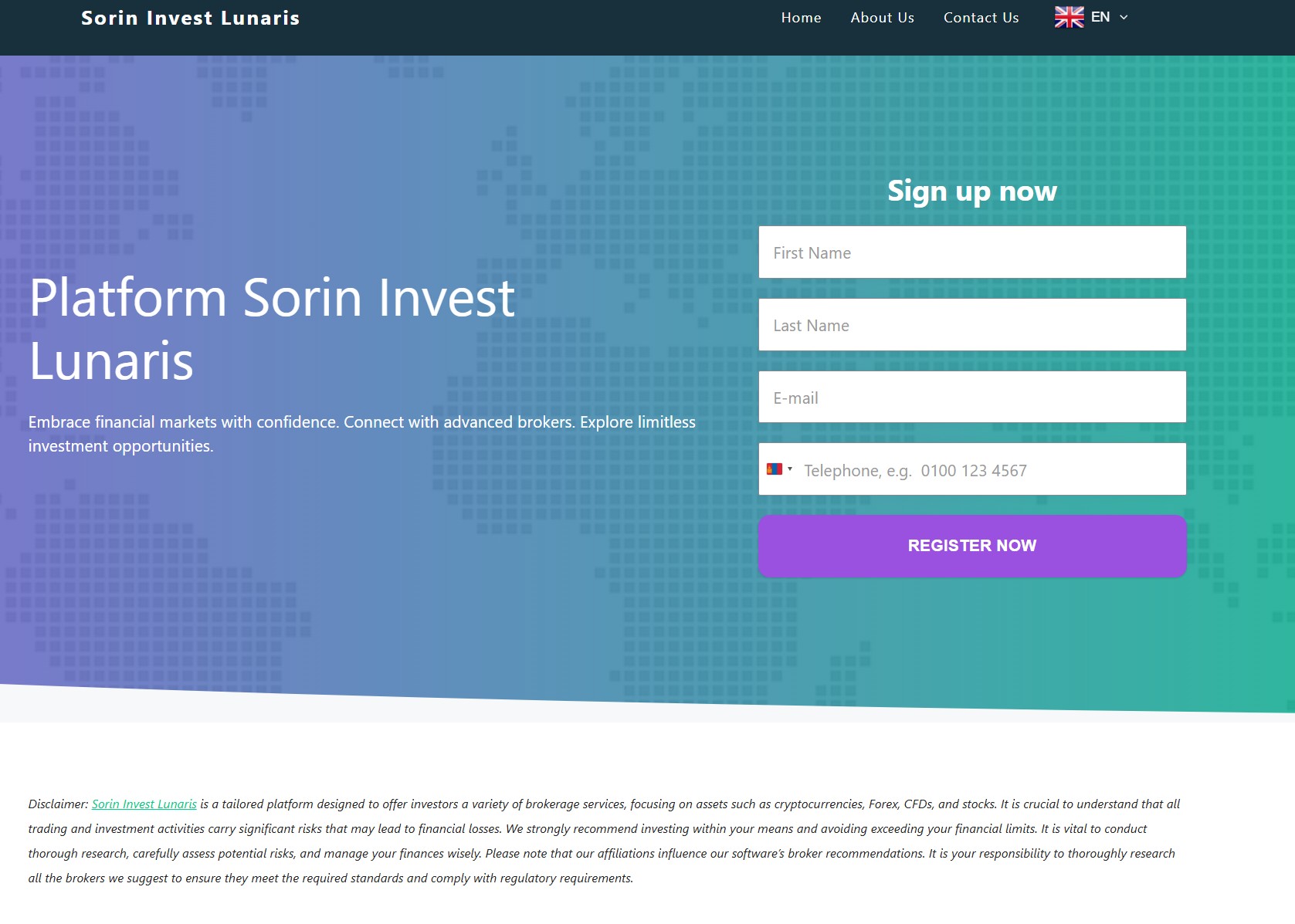 Мошеннический брокер Sorin Invest Lunaris (sorininvestlunaris.net). Отзывы и возврат денег - 1