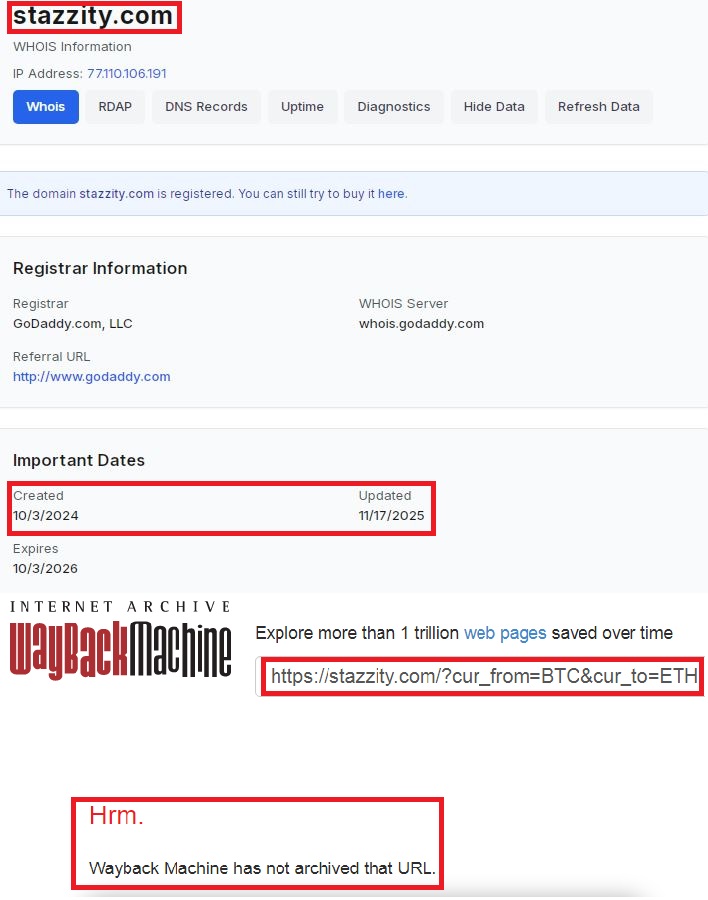 Лжеобменник Stazzity (stazzity.com). Отзывы и возврат денег - 2
