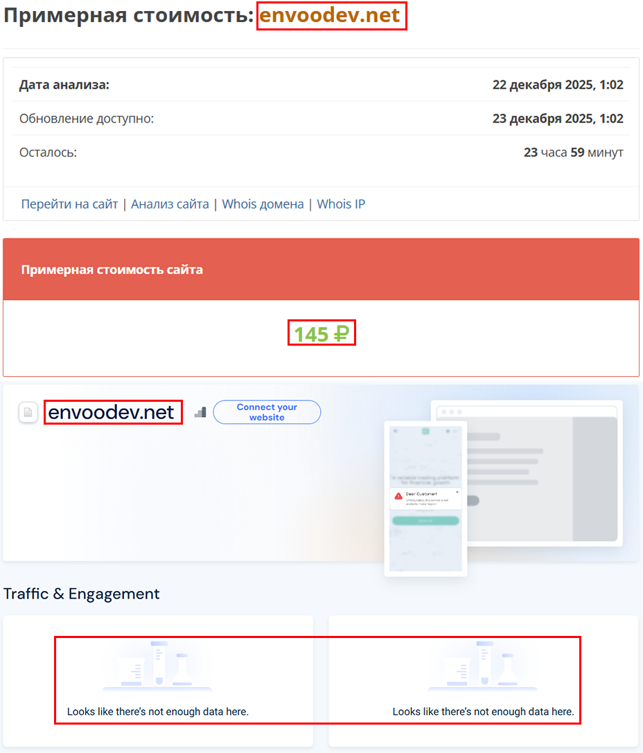 Лжеброкер Envoodev (envoodev.net). Отзывы и возврат денег - 3