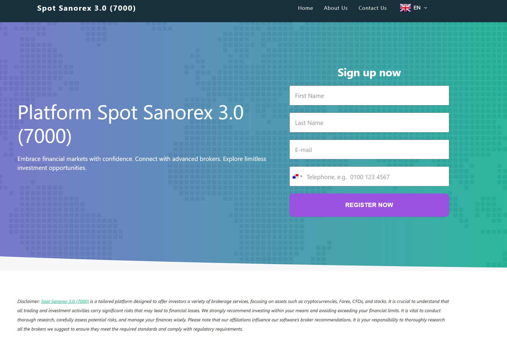 Мошеннический брокер Spot Sanorex 3.0 (7000) (spotsanorex307000.com). Отзывы и возврат денег - 1