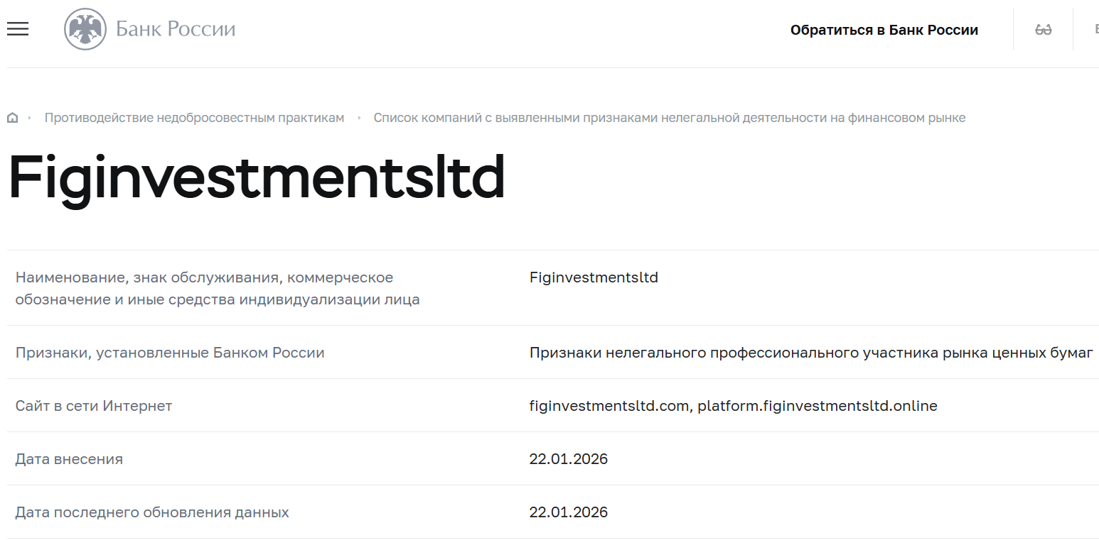 Брокер-мошенник FIG Investments Ltd (figinvestmentsltd.com). Отзывы и возврат денег - 4