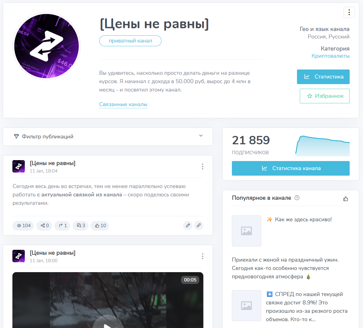 Мошеннический телеграм-канал Цены не равны (https://t.me/joinchat/MdXEGjrGN2ZmMzEy). Отзывы и возврат денег - 1