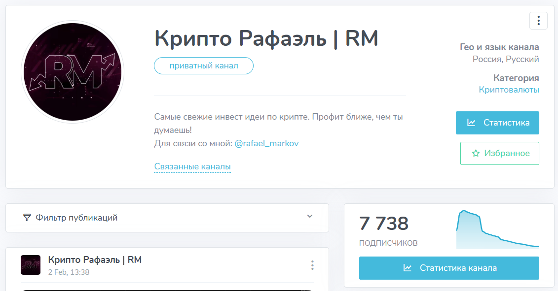 Мошеннический телеграм-канал Крипто Рафаэль | RM (t.me/joinchat/5YMHUquzCKcwZDYy). Отзывы и возврат денег - 1