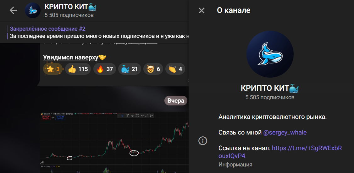 Мошеннический телеграм-канал КРИПТО КИТ (t.me/+SgRWExbRouxIQvP4). Отзывы и возврат денег - 1