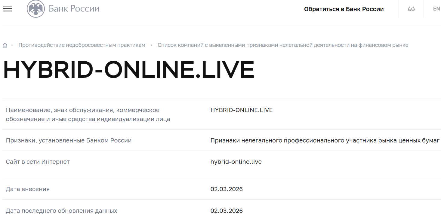 Мошеннический брокер Hybrid-Online Trade (hybrid-online.live). Отзывы и возврат денег - 4 Мошеннический брокер Hybrid-Online Trade (hybrid-online.live). Отзывы и возврат денег - 4