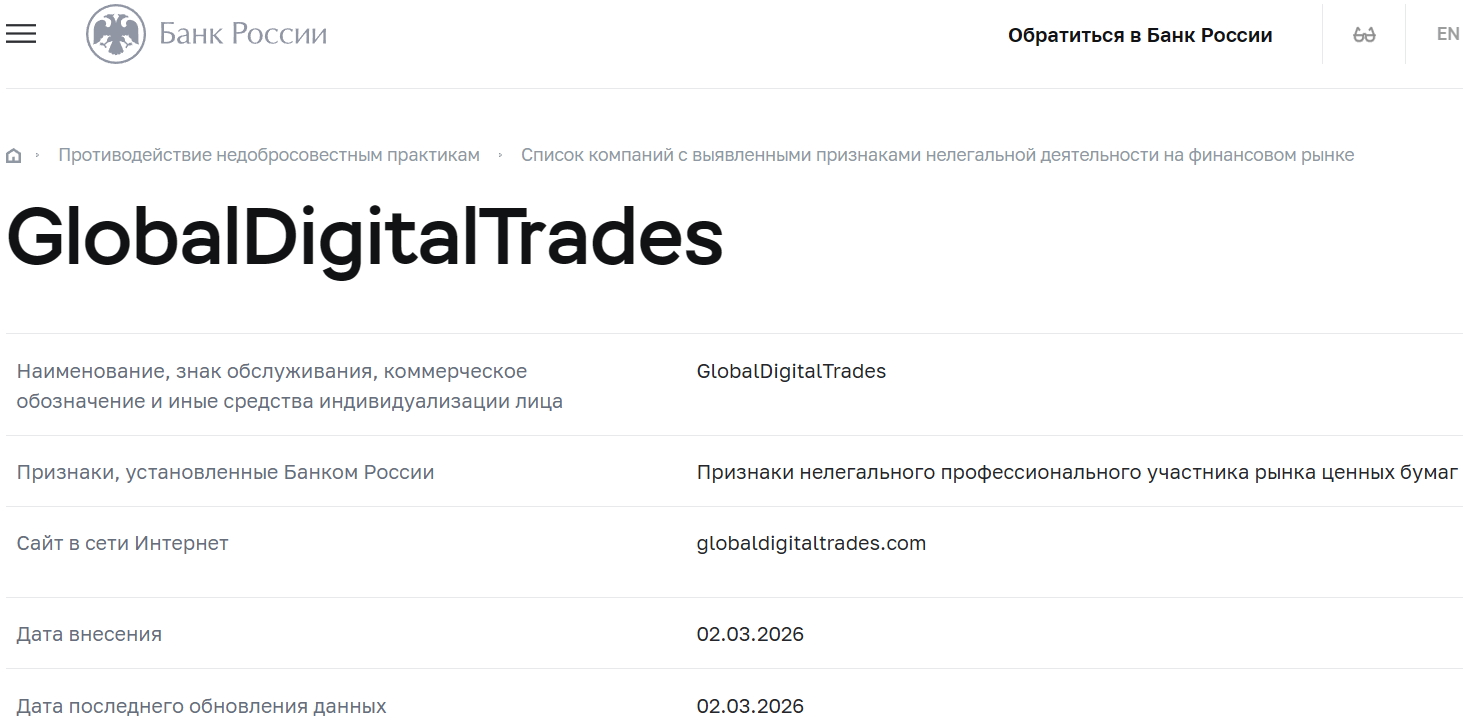 Фальшивый брокер GlobalDigitalTrades (globaldigitaltrades.com). Отзывы и возврат денег - 4 Фальшивый брокер GlobalDigitalTrades (globaldigitaltrades.com). Отзывы и возврат денег - 4