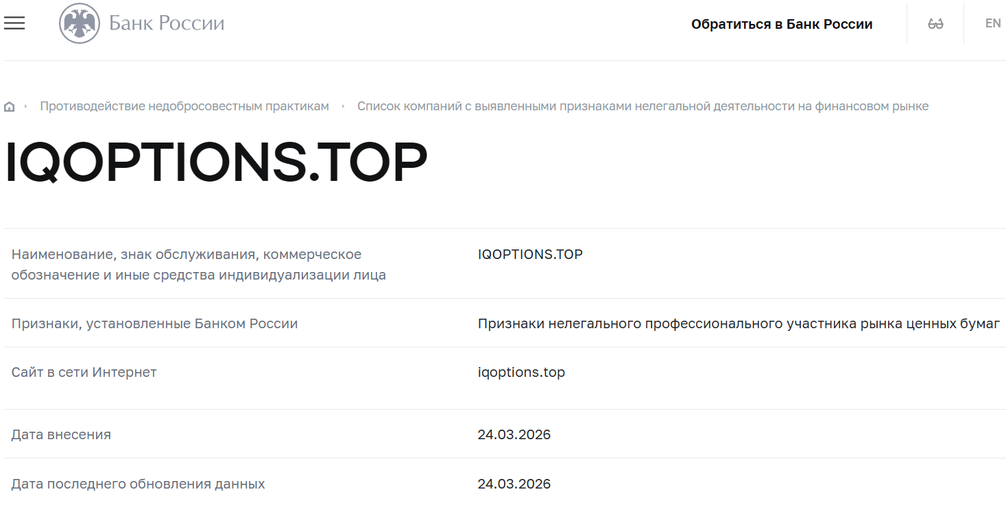 Лжеброкер IQ-Options Investment (iqoptions.top). Отзывы и возврат денег - 4