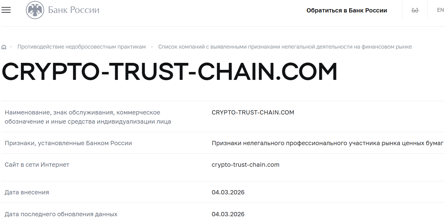 Аферистский брокер Сrypto Trust Chain (crypto-trust-chain.com). Отзывы и возврат денег - 4