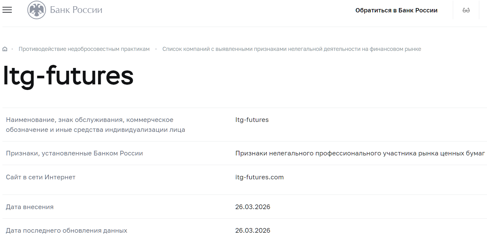 Псевдоброкер ITG Futures (itg-futures.com). Отзывы и возврат денег - 4