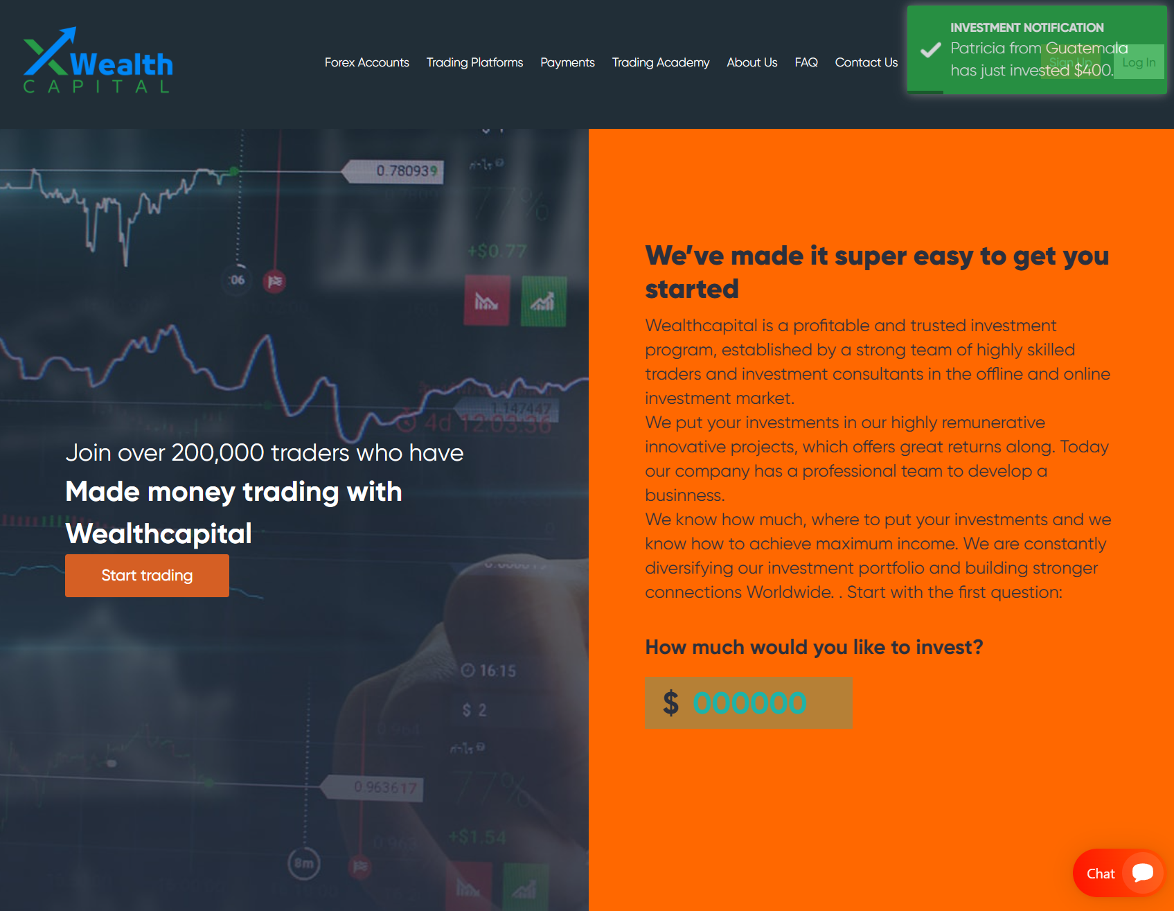 Фальшивый брокер Wealth Capital (wealthcapital.live). Отзывы и возврат денег - 1