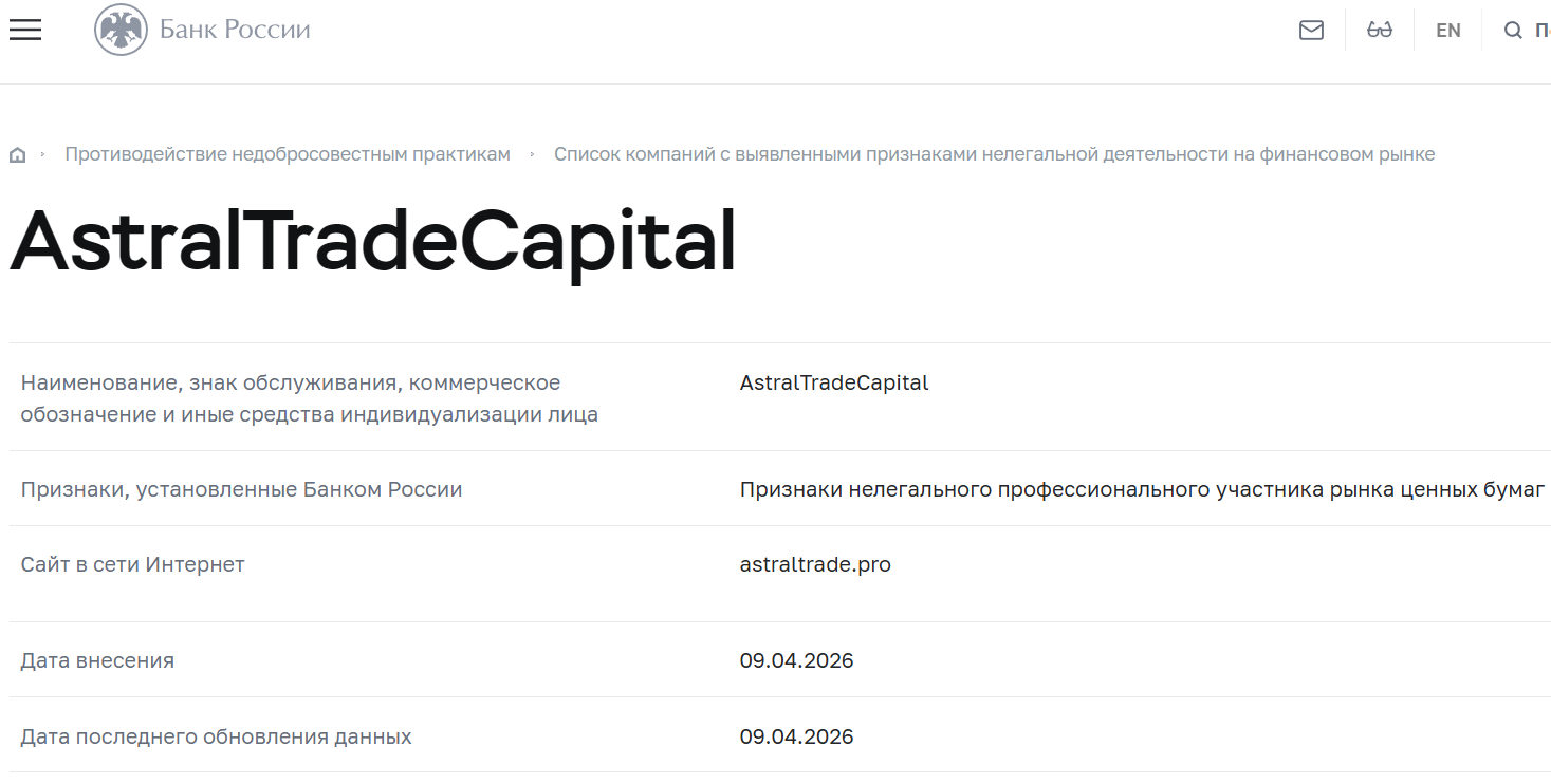 Лжеброкер Astral Trade (astraltrade.pro). Отзывы и возврат денег - 4