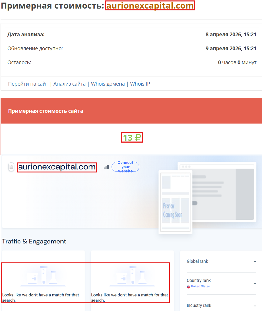 Аферистский брокер Aurionex Capital (aurionexcapital.com). Отзывы и возврат денег - 3