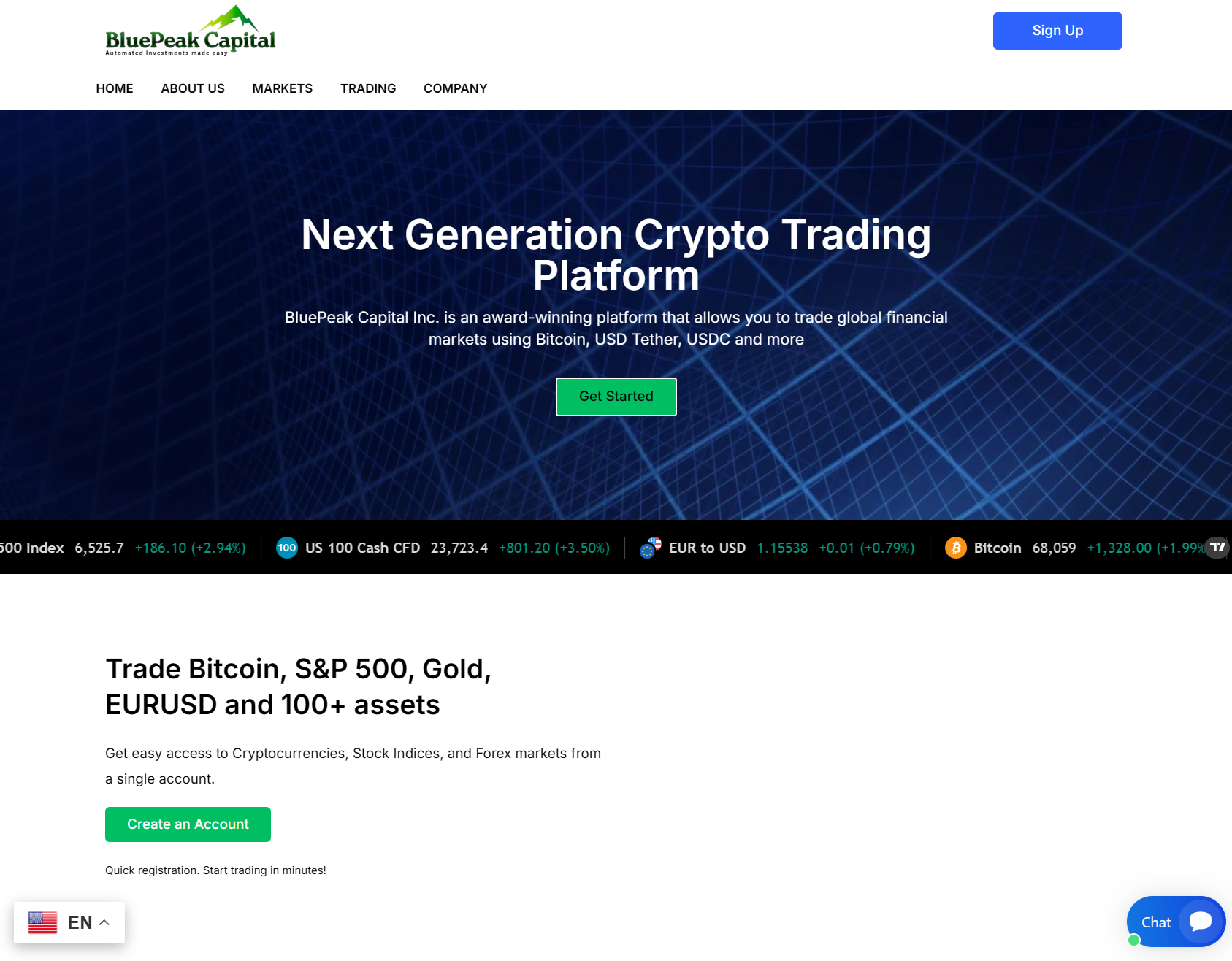 Фальшивый брокер BluePeak Capital (bluepcapinc.pro). Отзывы и возврат денег - 1