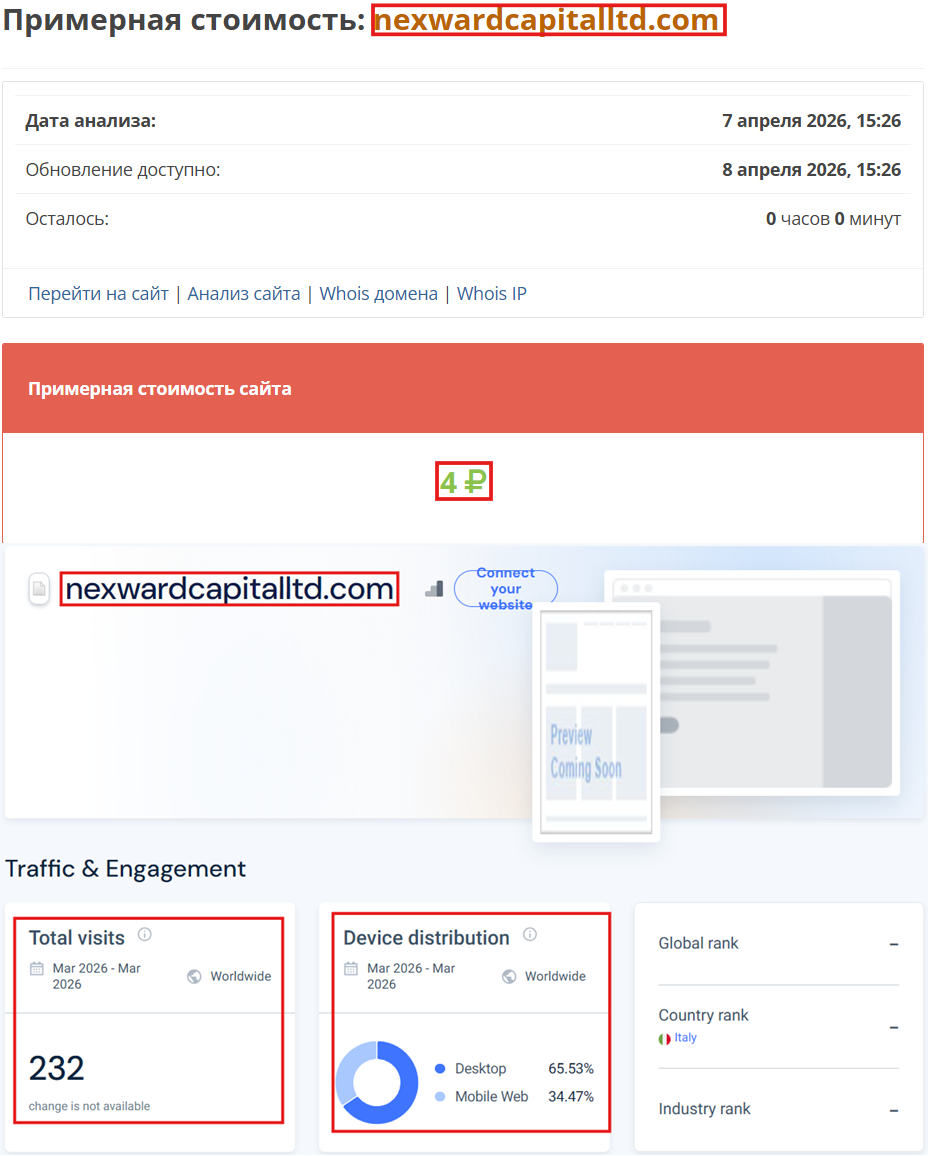 Аферистский брокер Nexward Capital LTD (nexwardcapitalltd.com). Отзывы и возврат денег - 3