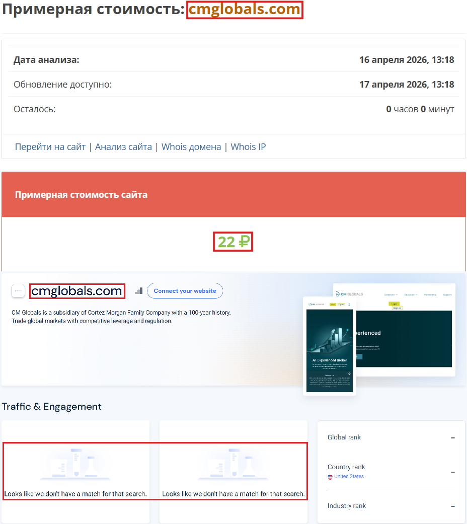 Нелицензированный брокер CM Globals (cmglobals.com). Отзывы и возврат денег - 3