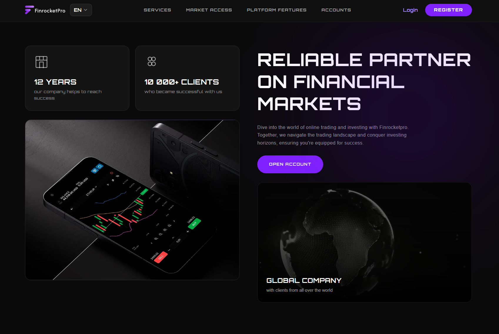 Нелицензированный брокер FinrocketPro (finrocketpros.com). Отзывы и возврат денег - 1