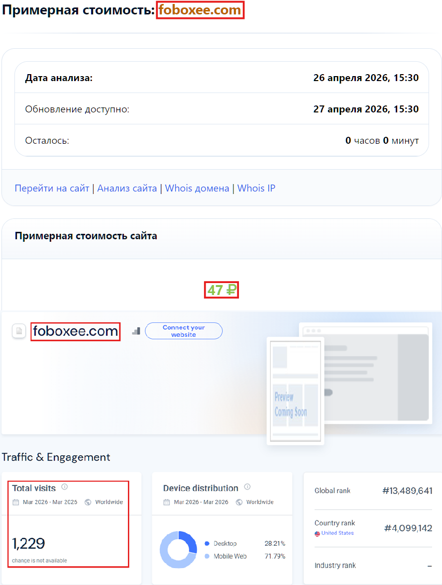 Фальшивый брокер Fobox (foboxee.com). Отзывы и возврат денег - 3