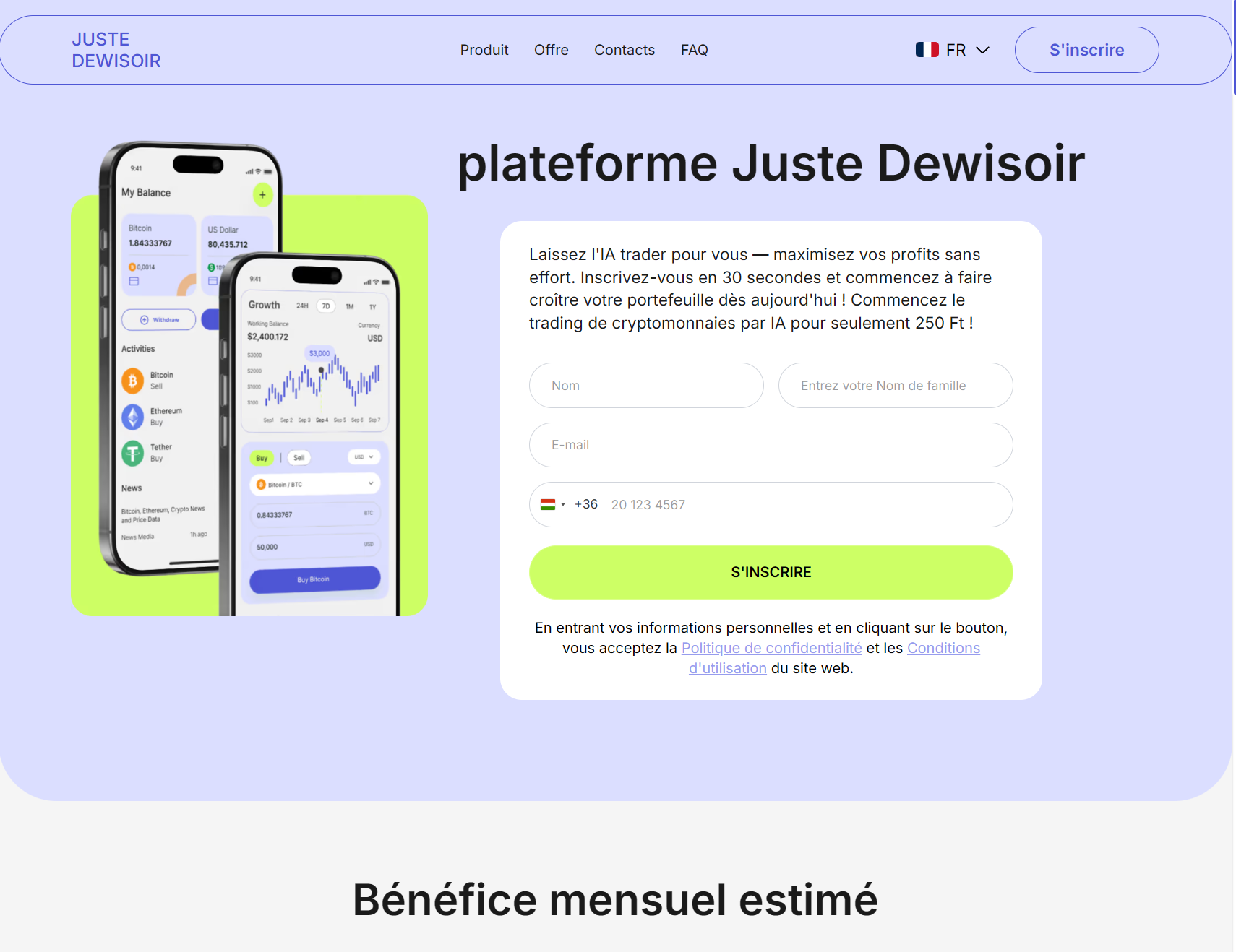 Аферистский брокер Juste Dewisoir (juste-dewisor.com). Отзывы и возврат денег - 1
