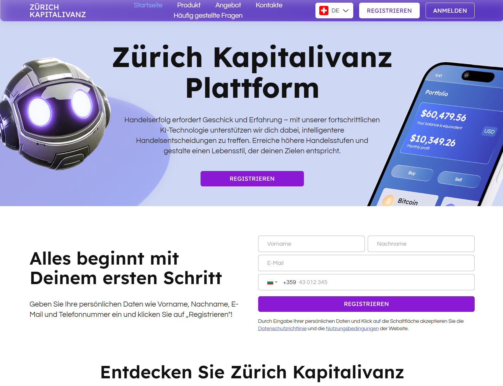 Лжеброкер Zürich Kapitalivanz (zurich-kapitalivanz.com). Отзывы и возврат денег - 1