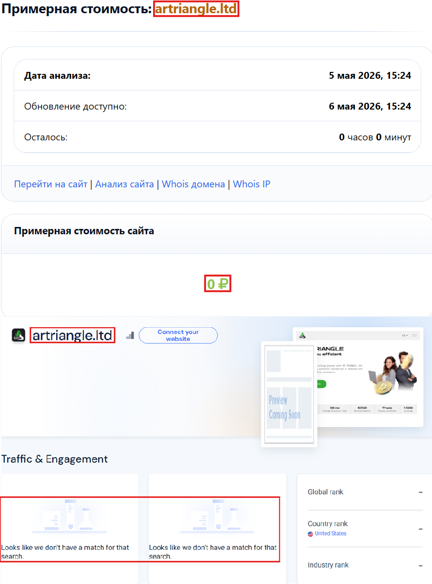 Нелицензированный брокер AR Triangle (artriangle.ltd). Отзывы и возврат денег - 3