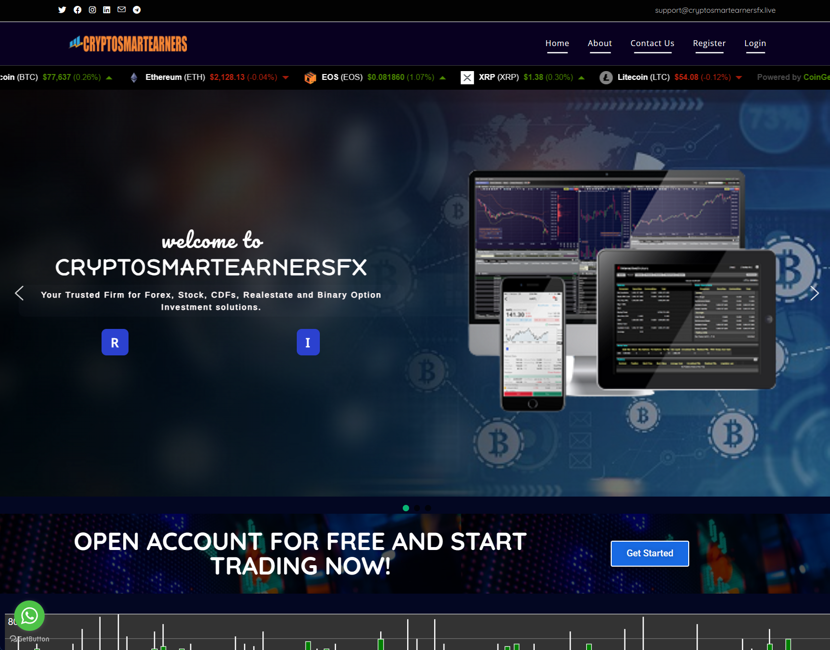 Мошеннический брокер Cryptosmartearners (cryptosmartearnersfx.live). Отзывы и возврат денег - 1 Мошеннический брокер Cryptosmartearners (cryptosmartearnersfx.live). Отзывы и возврат денег - 1