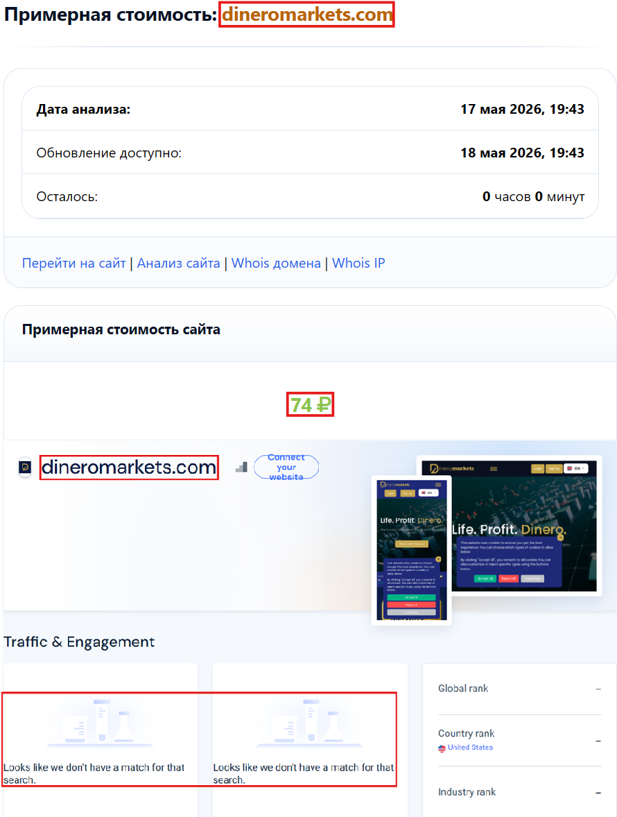 Лжеброкер Dineromarkets (dineromarkets.com). Отзывы и возврат денег - 3