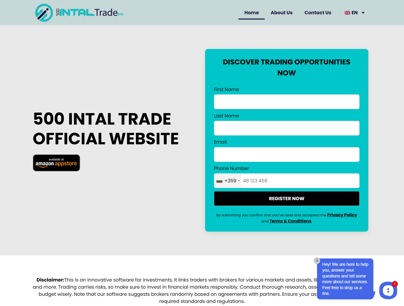 Нелицензированный брокер 500 Intal Trade Pro (500intaltrade.pro). Отзывы и возврат денег - 1
