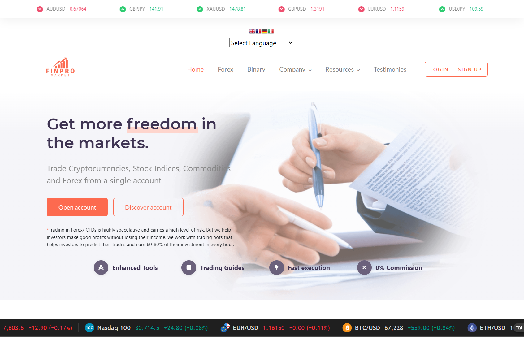 Аферистский брокер Finpro Market (finpromarket.live). Отзывы и возврат денег - 1