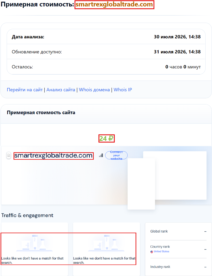 Аферистский брокер Smartrex Global Trade (smartrexglobaltrade.com). Отзывы и возврат денег - 3
