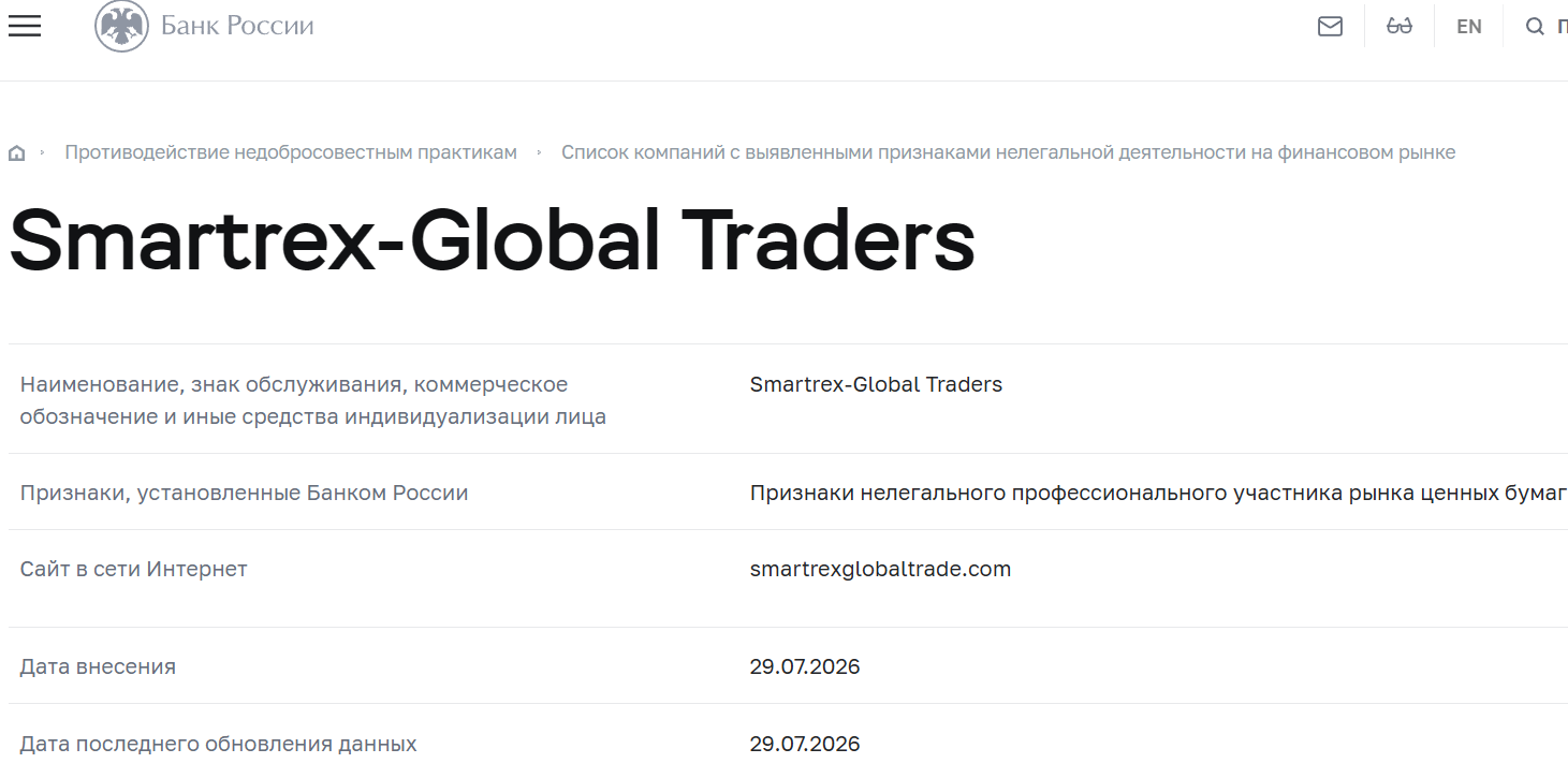 Аферистский брокер Smartrex Global Trade (smartrexglobaltrade.com). Отзывы и возврат денег - 4
