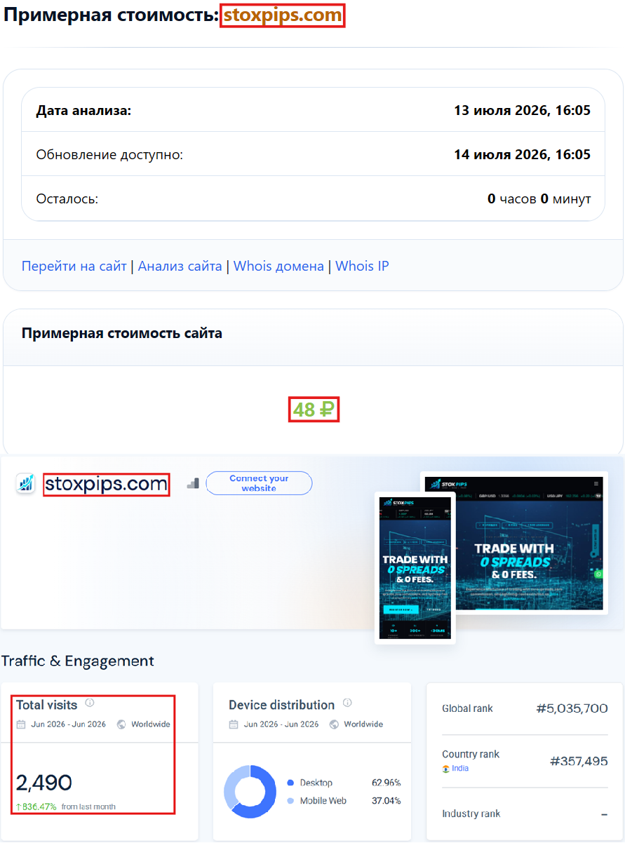 Мошеннический брокер Stox Pips (stoxpips.com). Отзывы и возврат денег - 3