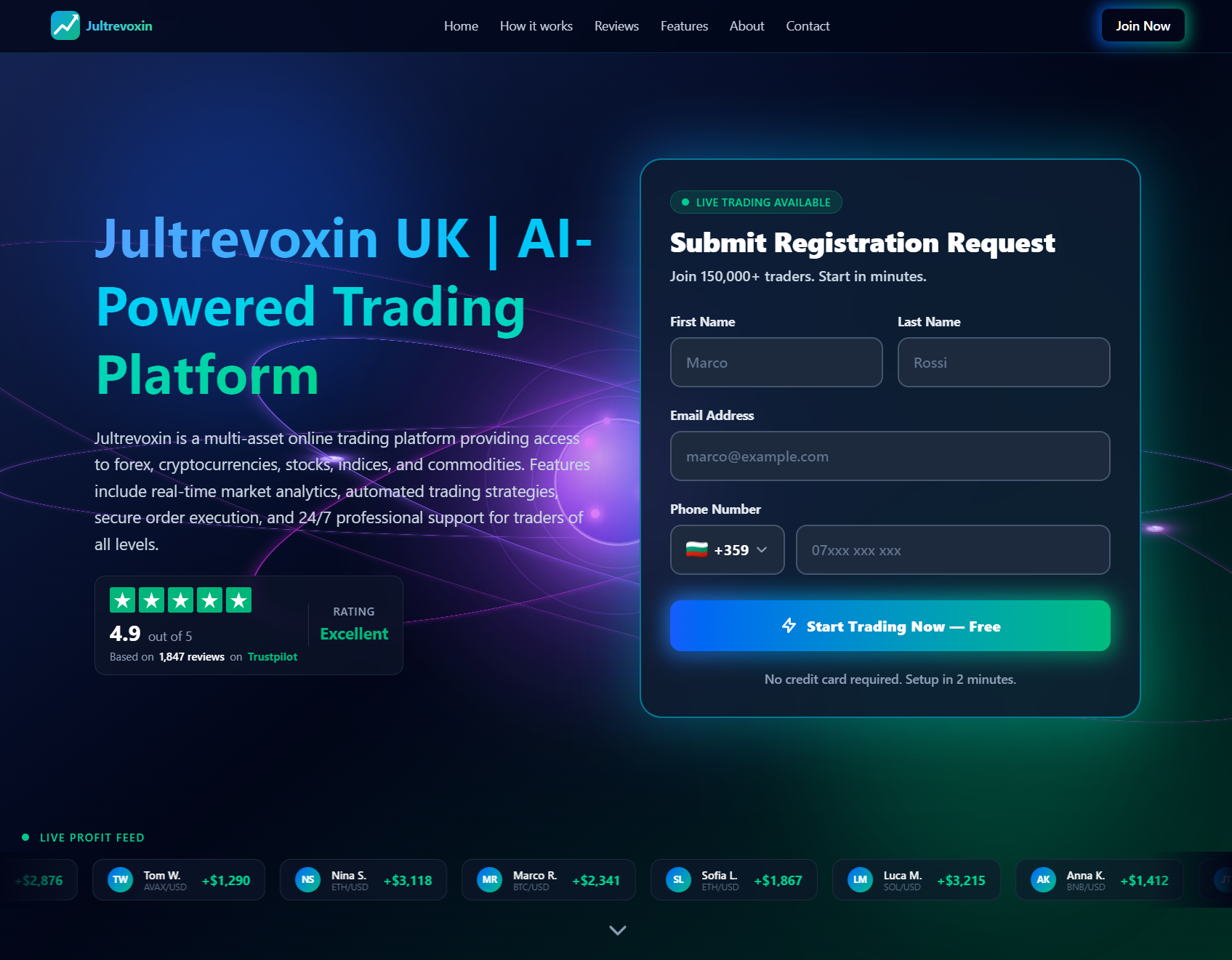 Лжеброкер Jultrevoxin (jultrevoxin.co.uk). Отзывы и возврат денег - 1 Лжеброкер Jultrevoxin (jultrevoxin.co.uk). Отзывы и возврат денег - 1