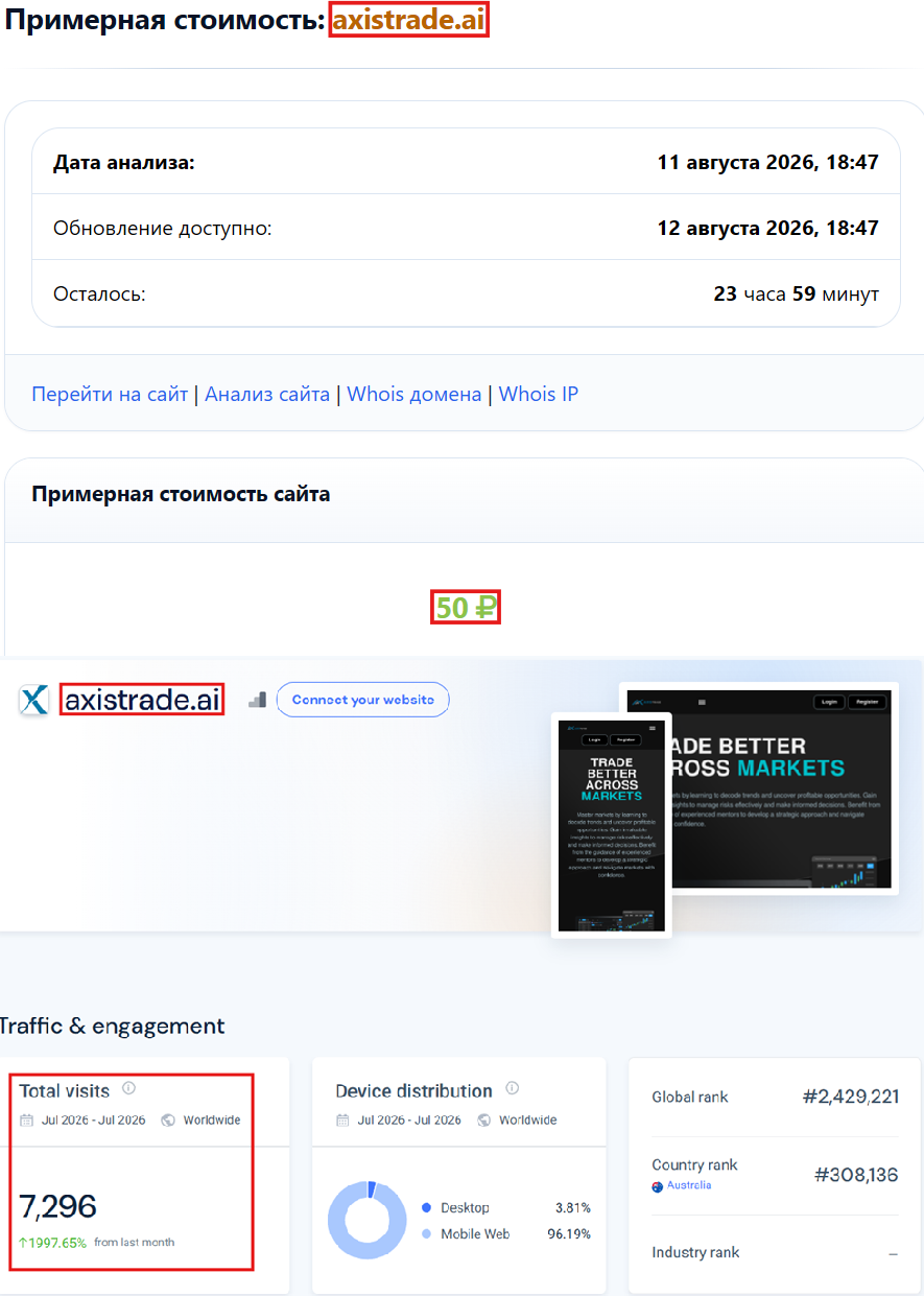 Мошеннический брокер Axis Trade (axistrade.ai). Отзывы и возврат денег - 3